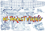 full size printed plan 1/2a ff viking by carl goldberg  easy to trim out