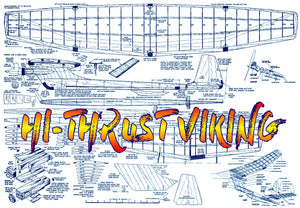 full size printed plan 1/2a ff viking by carl goldberg  easy to trim out