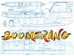 full size printed plan twin-boom slope soarer wingspan 51”  for radio control