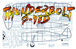 full size printed plans peanut scale "p-47d thunderbolt" fly it the way it looks best.