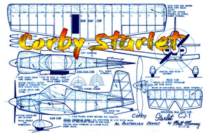 full size printed peanut scale plans corby starlet his stubby little homebuilt still makes long flights .