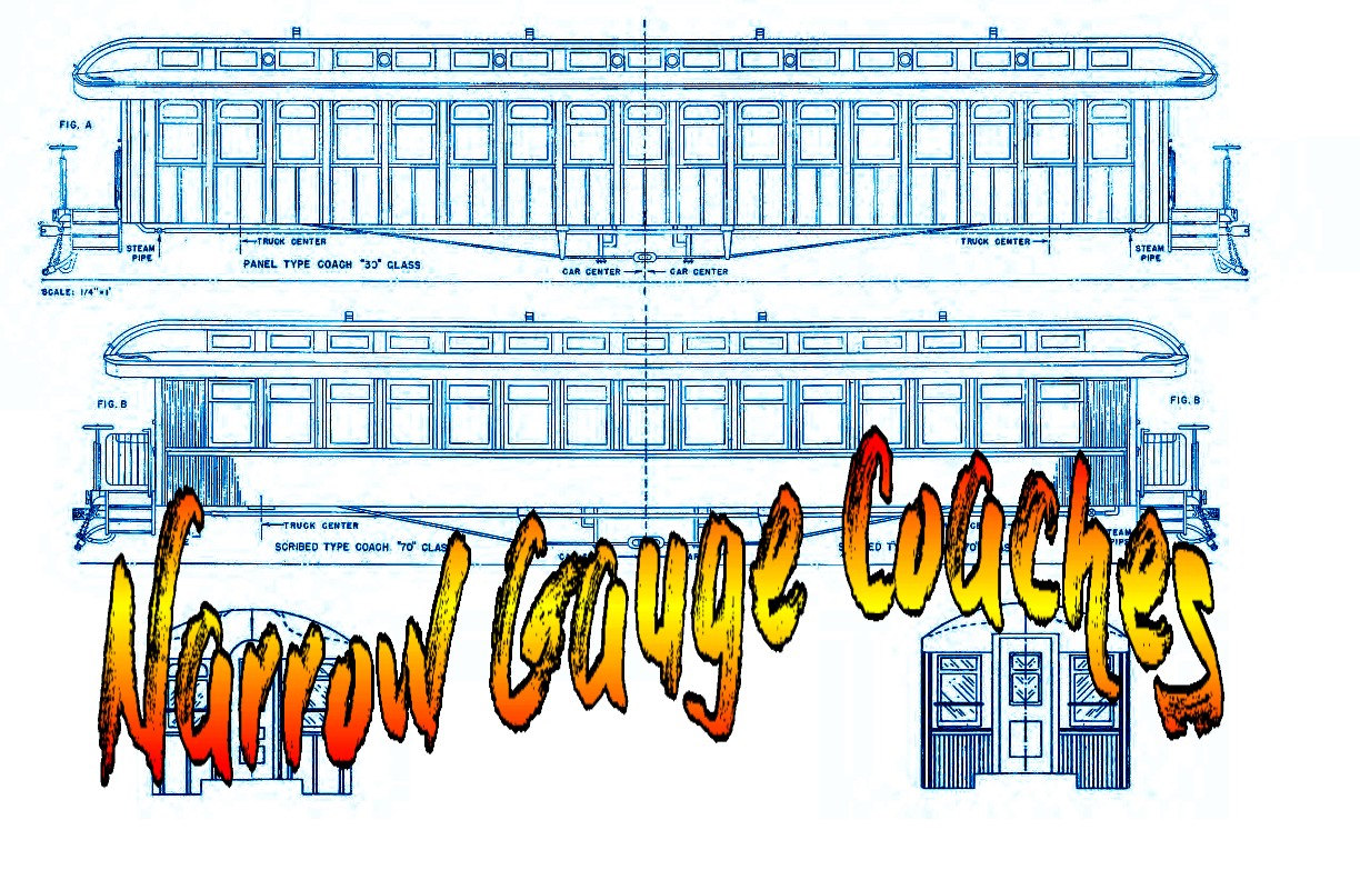 full size printed plan o gauge narrow gauge coaches  a 1947 plan