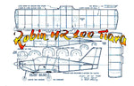 full size printed plans peanut scale "robin hr 100 tiara" has put in 40 second indoor flights