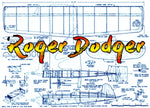 full size plans vintage 1958 control line stunter .049 roqer dodqer slightly terrific