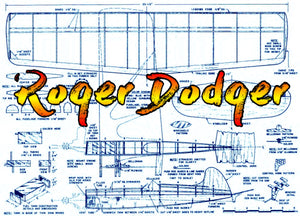 full size plans vintage 1958 control line stunter .049 roqer dodqer slightly terrific