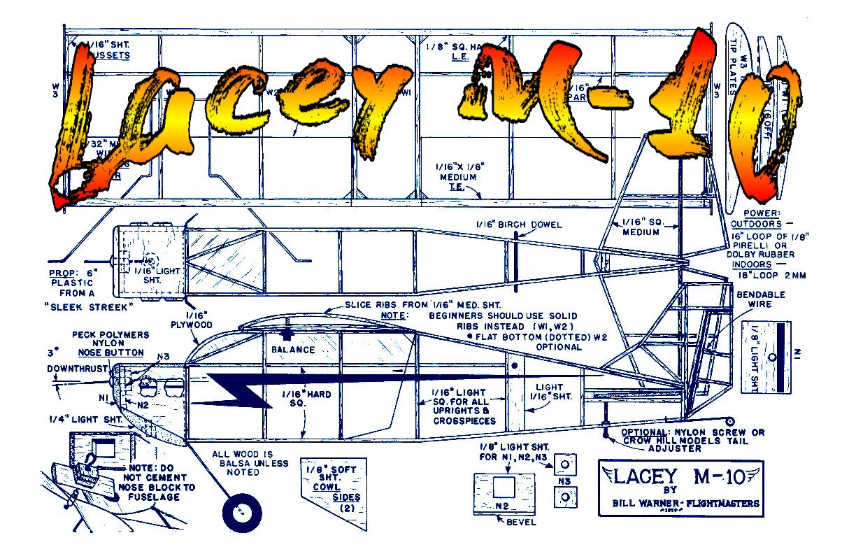 full size printed plans peanut scale "lacey m-10" it may be ugly, but it sure do fly.