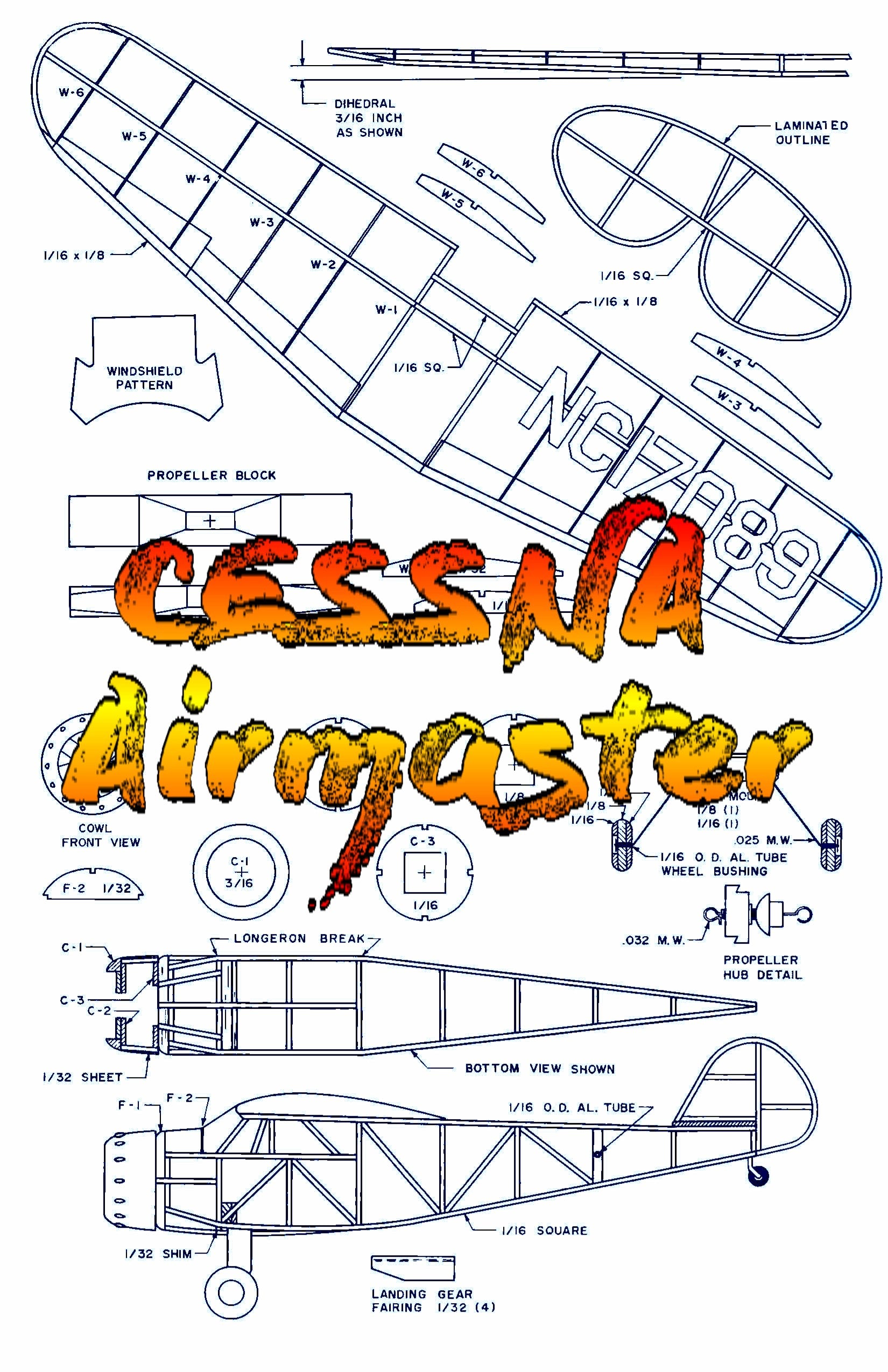 full size printed peanut scale plans cessna "airmaster" model is scaled directly from mr. matt's excellent drawings