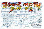 full size printed plans peanut scale "tiger moth 82-a" can be built under 6-1/2 grams.