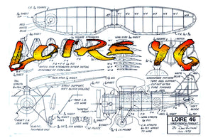 full size printed plans peanut scale "loire 46" graceful gull-wing