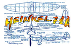full size printed plans peanut scale  “heinkel 71a” classic german tail dragger from the 30s