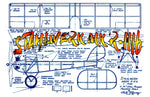 full size printed plans peanut scale 13" & 15" "stahlwerk mk r-iiib"  it's a natural for flying scale.