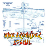 full size printed plan vintage 1973 scale 1:8 profile goodyear racer "argander special"