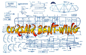 full size printed peanut scale plans corsair bent-wing the finest all-round airplanes of ww ii