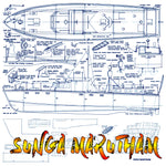 full size printed plan scale sunga marutham patrol boat customs and excise ship
