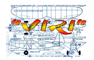 full size printed plans peanut scale "viri" quaint little single-seater from the 1930s