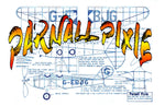full size printed plans peanut scale "parnall pixie" build this two-seat low winger