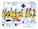 full size printed plan semi-scale 1:8 & 1:16 heinkel 162  jetex 150 , 50 or convert to ducted fan n