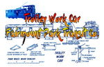 full size printed plan trolley work cars  fairmount park transit co a 1945 plan