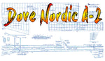 full size printed plan high performance nordic a-2 glider wingspan 81” "dove "