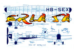full size printed miama-rule peanut plans erla 5a (no longer ama legal)