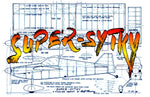 full size printed plans peanut scale "super-sytky"  potential of being a "fike fighter".