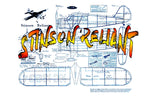 full size printed plans peanut scale "stinson reliant" five page article building from plans
