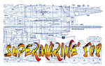 full size printed plan free fight supermarine 508 .09-.14 ducted fan