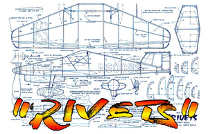 full size printed plans peanut scale "rivets” in excess of a minute outdoors
