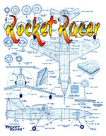 full size printed plan  "broomstick missile rocket racer control line