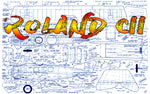 full size  plans  control line  scale 1” = 1' roland "wahlfisch" cii  wingspan 33.5 inches  engines .23 to .3