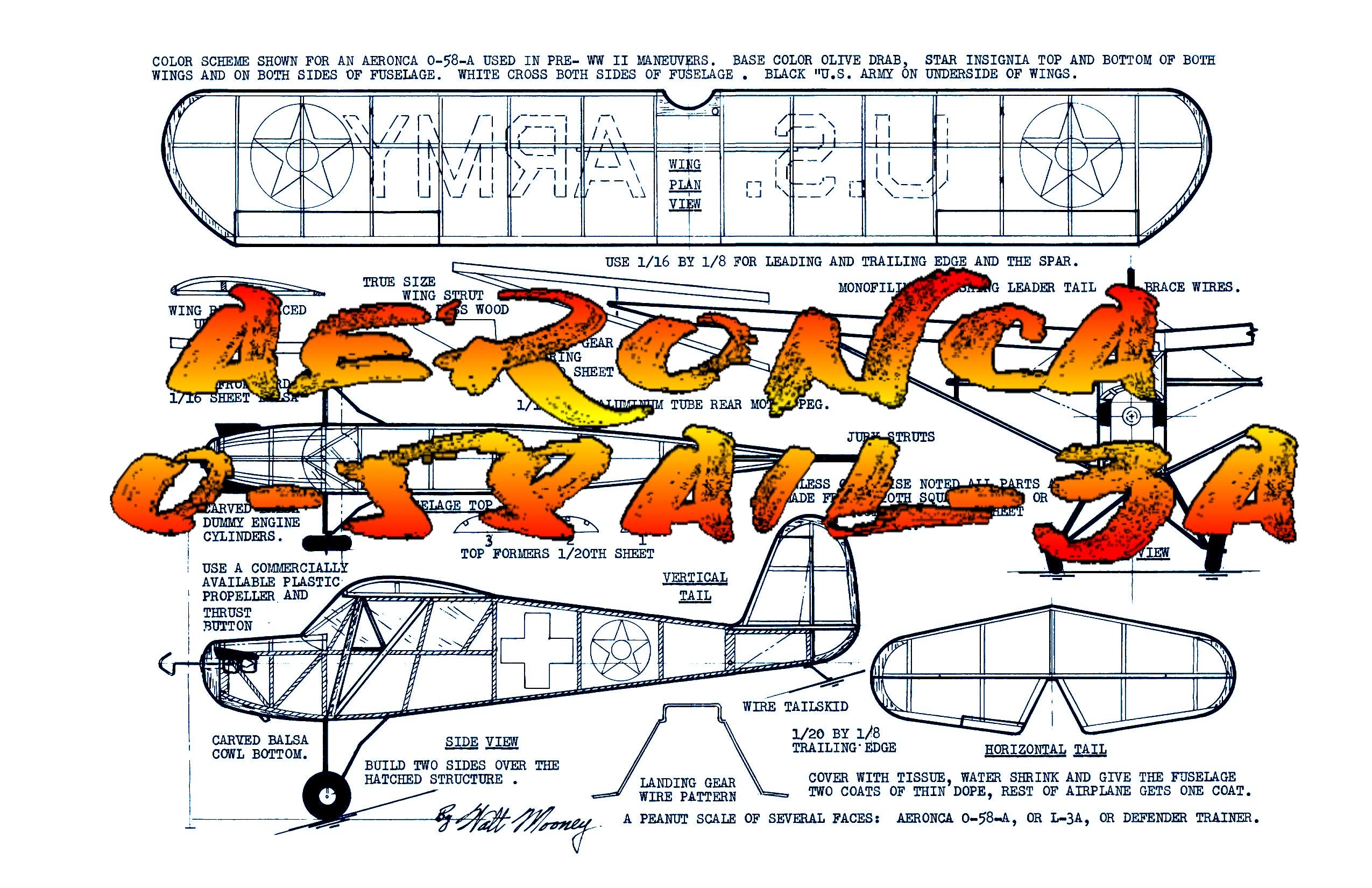 full size printed plans peanut scale aeronca 0-58a/l-3a  defender here's one you know will fly.