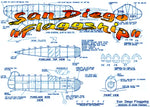 full size printed plans peanut scale san diego flaggship an ill-fated 1930's thompson trophy racer