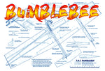 full size printed plan & building notes fai combat ship *bumblebee* wingspan 44 1/2"  engine .15