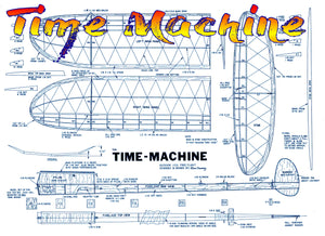 full size printed plan 1/2a competition free-flight  "time machine"