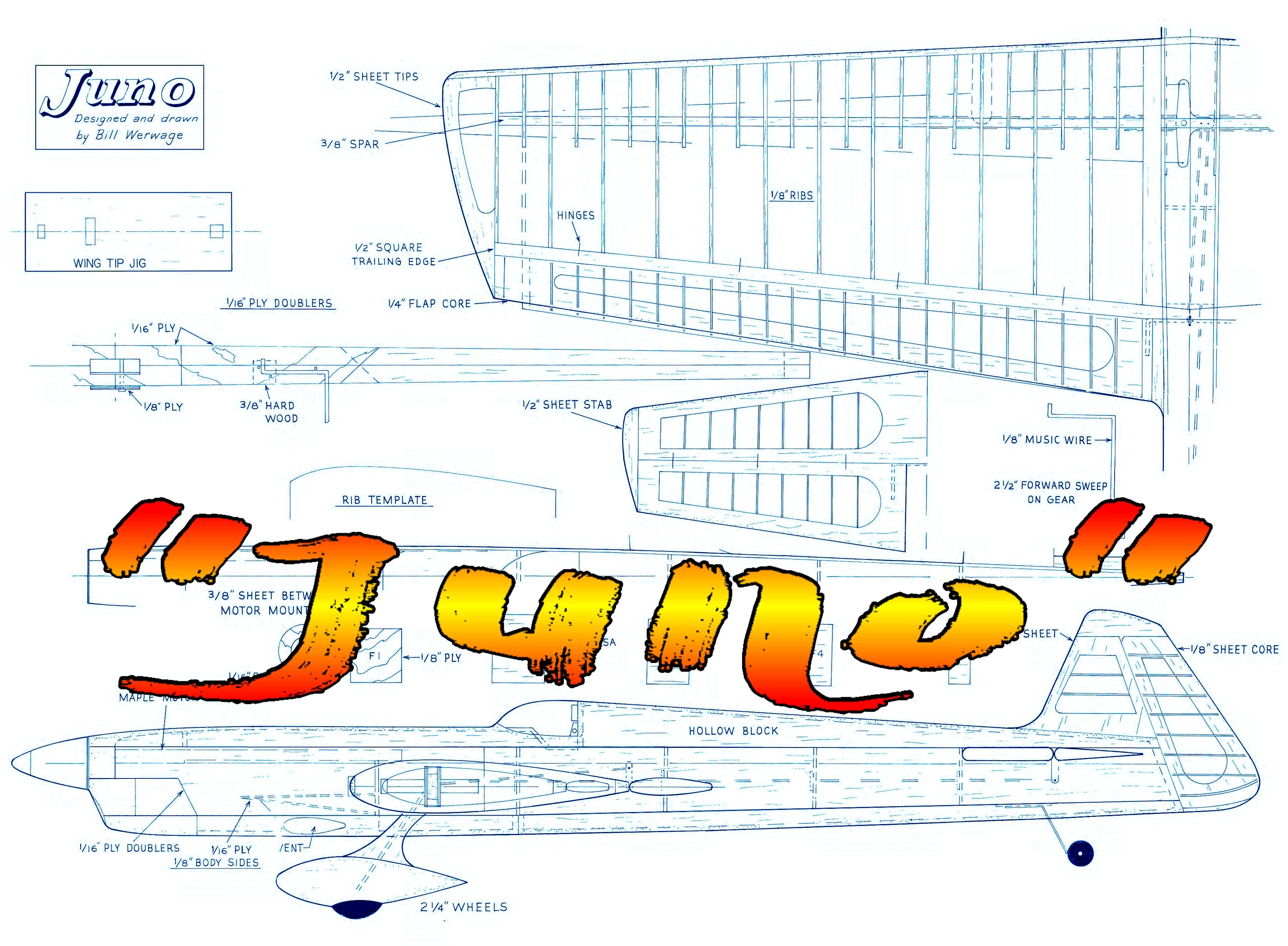 full size printed plans  vintage 1980 control line stunter “juno” his best airplane to date.