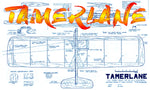 full size printed plan & building notes combat fai style **tamerlane** w/s 37”  engine .15