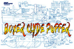 build clyde puffer is a type of small coal-fired and single-masted cargo ship full size printed plan