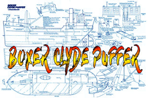 build clyde puffer is a type of small coal-fired and single-masted cargo ship full size printed plan