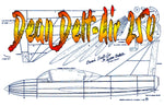 full size printed scale peanut plans dean delt-air 250 model proved to be a very stable flier