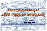 full size printed plan for a excursion steamer side paddle  power steam or electric suitable for radio control