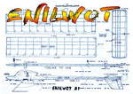 full size printed plan a/1 nordic towline glider  45" w/s "enilwot"