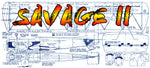 full size printed plans vintage 1959 control line profile stunt .19 savage ii transition trainer
