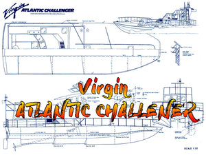 full size printed plan semi‑scale 1/32 "virgin atlantic challener" for radio control