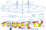 full size printed plan fokker t.v. profile scale model of a pre-world war ii twin-engine