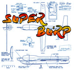 full size printed plan control line jet speed super burp three time nationals winner