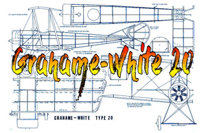 full size printed plans peanut scale "grahame-white 20" easily adjusted and very stable in fligh