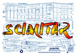 full size printed plan vintage 1984 control line stunter  .35 - .40 scimitar   constructed for easy repair in the event of damage.