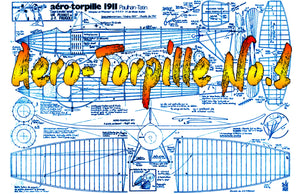 full size printed plans peanut scale 1911 paulhan- tatin  aero-torpille no.1 winner of the pioneer class