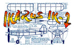 full size printed plans  peanut scale ikarus ik-2 here's a golden age fighter