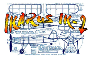 full size printed plans  peanut scale ikarus ik-2 here's a golden age fighter